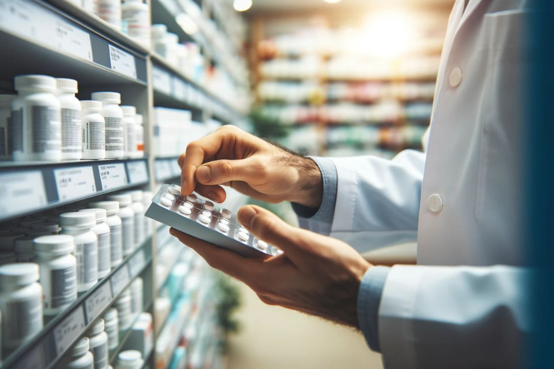 Un medico con in mano un farmaco