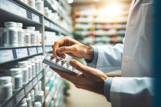 Un medico con in mano un farmaco